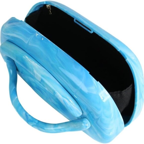 Elegant Acrylic Evening Purse with Detachable Chain for Versatile Styling - Picture 6 of 6